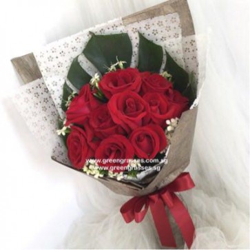 HB08841-GLSW-9 Red Rose