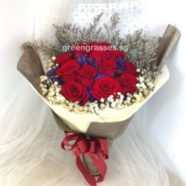 HB07534-GLSW-12 Red Rose