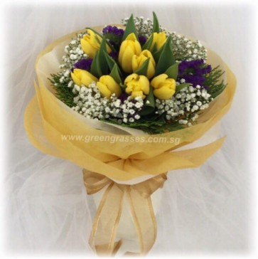 HB09059D-ORW-9 or 10 Yellow Tulip