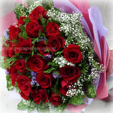 HB15050 ORW-36 Red Rose Hand Bouquet