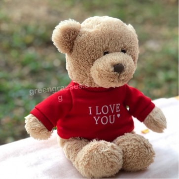 VAB02056-9" I Lv U Red Tee Bear