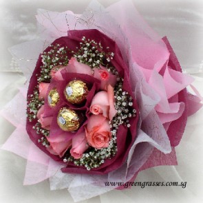 HB07513-LLGRW-3 Ferrero Rocher Chocolate +9 Pk Rose