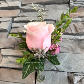 CG01817 Buttonhole Corsage-1 Pink Rose