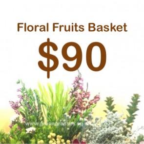 FG090099 Floral Health Food & Fruits Basket