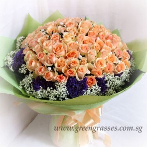 GHB39015 LLGRW-108 Champagne Rose+Beads