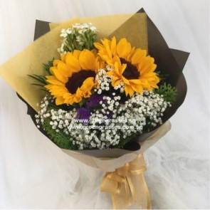HB06055-GLSW-2 Sunflower Hand Bouquet