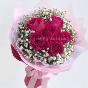 HB06530-LLGRW-6 Hot Pk Rose