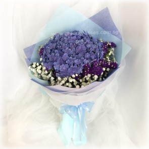 HB07070-BOQ-1 Blue Hydrangea