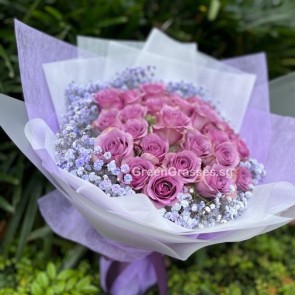 HB15012 BOQ-24 Purple Roses